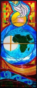 Felician Sister creates stained glass for Ghana