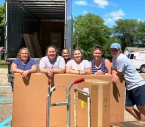 Volunteers help Felician Children's Center move