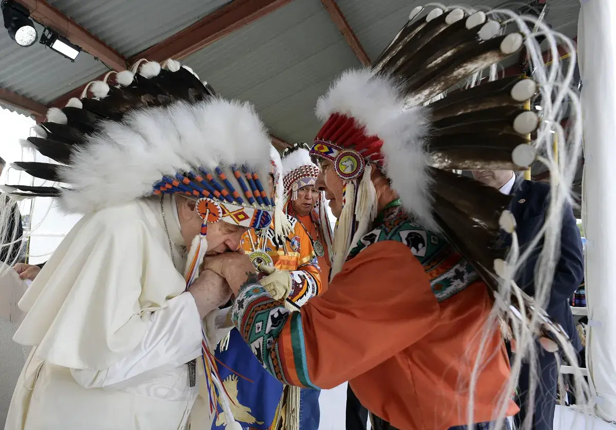 Indigenous people ceremony in Canada