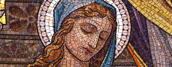 Stain glass of Mary